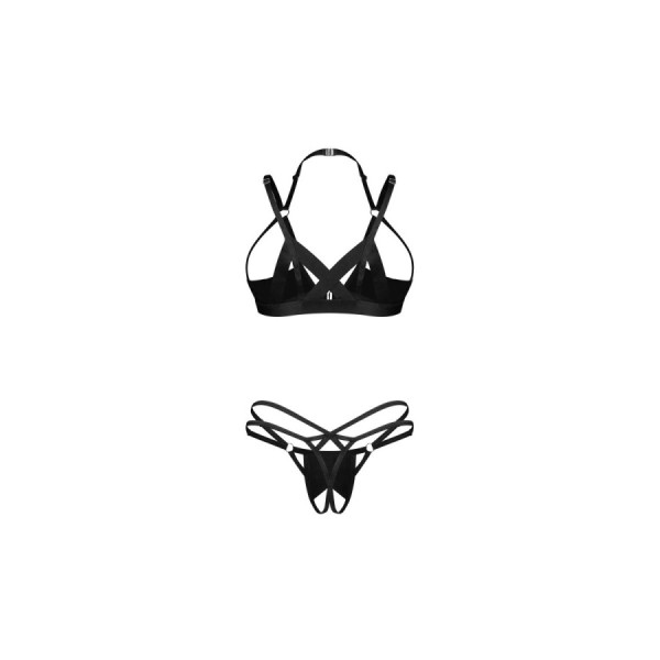 Keira Lise ensemble lingerie ouvert noir